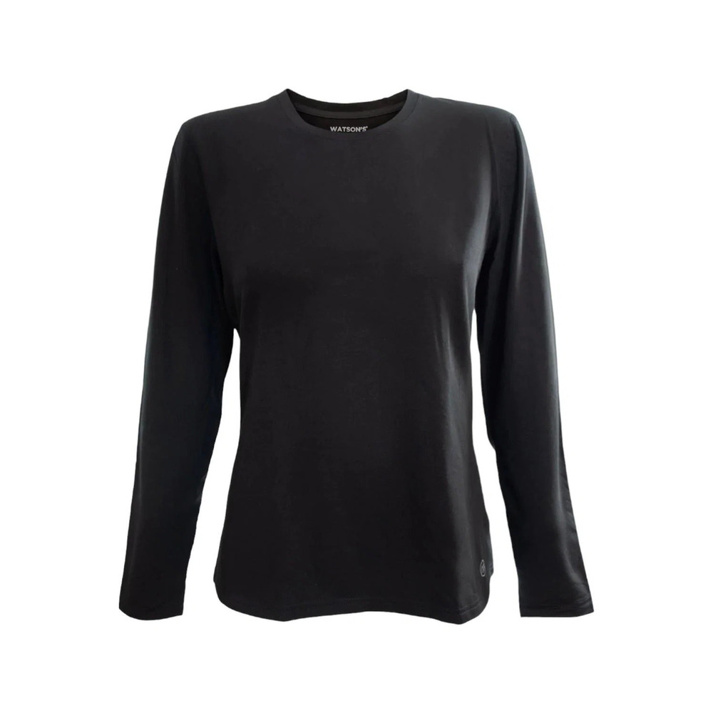 Watson's Women's Heat Thermal Long-Sleeve Crew-Neck Top Black - Regular